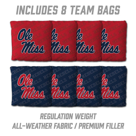 Mississippi Rebels 2x3 All Wood Cornhole Game Set