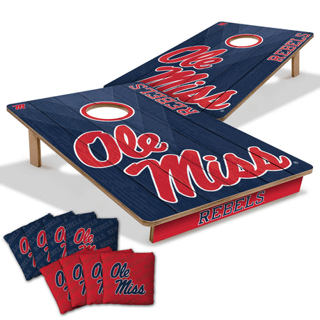 Mississippi Rebels 2x3 All Wood Cornhole Game Set