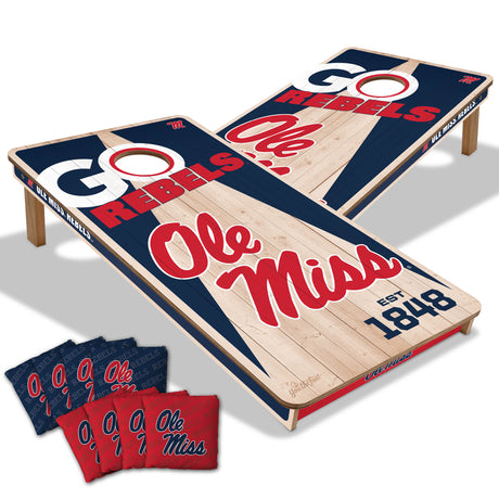 Mississippi Rebels 2x4 All Wood Cornhole Game Set