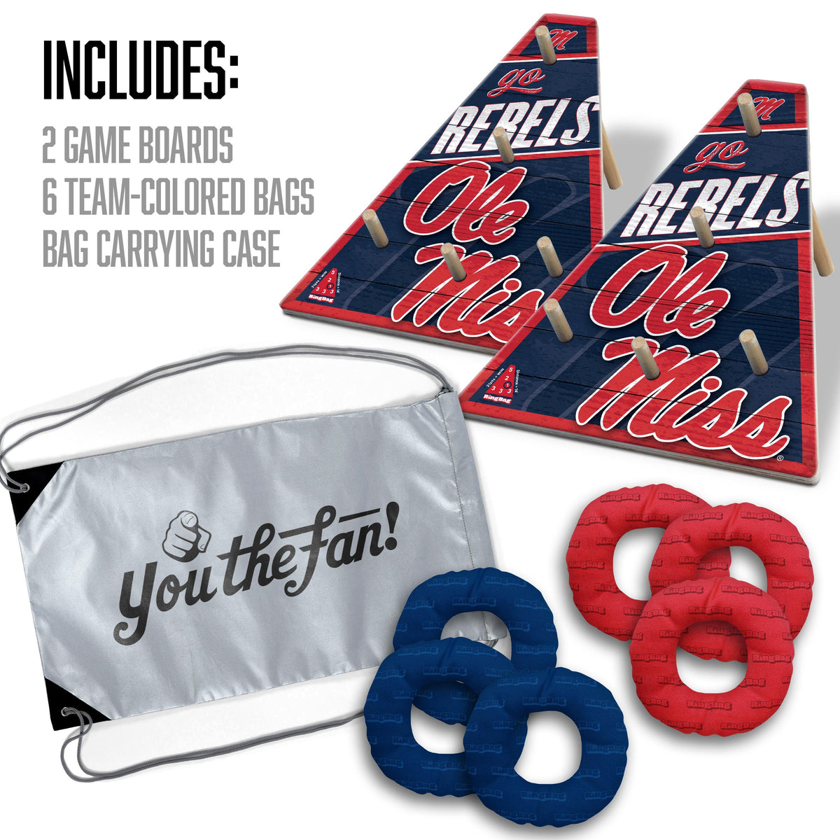 Mississippi Rebels Ring Bag Game