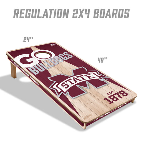 Mississippi State Bulldogs 2x4 All Wood Cornhole Game Set