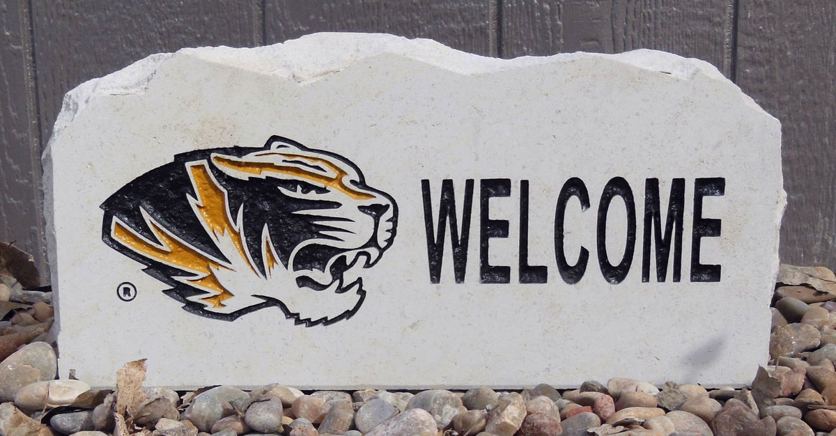 Show your love for the Missouri Tigers when you add this Engraved Limestone Decorative Stone to your collection.
