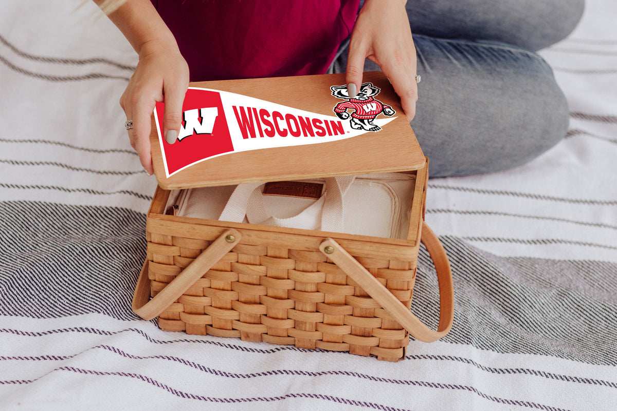 Wisconsin Badgers Poppy Personal Picnic Basket