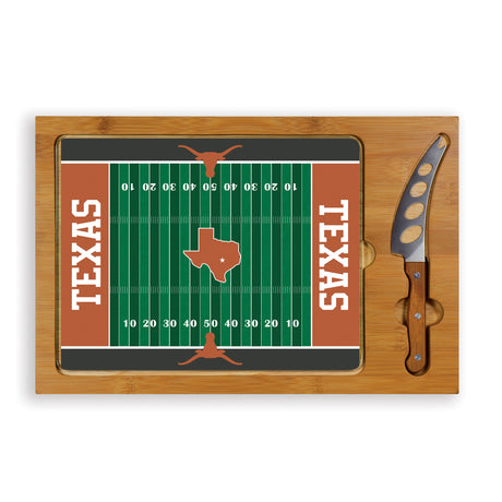 Texas Longhorns Icon Glass Top Cutting Board & Knife Set