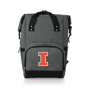 Illinois Fighting Illini On The Go Roll-Top Cooler Backpack