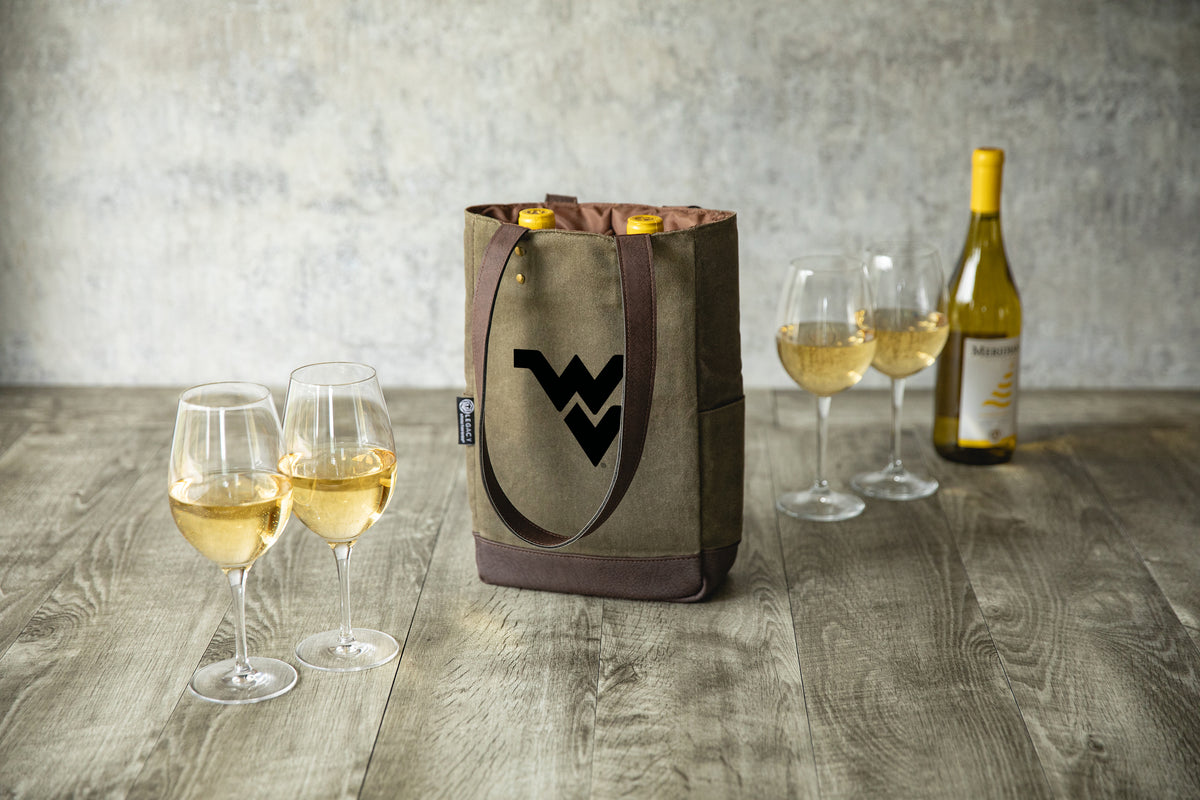 West Virginia Mountaineers 2 Bottle Insulated Wine Cooler Bag