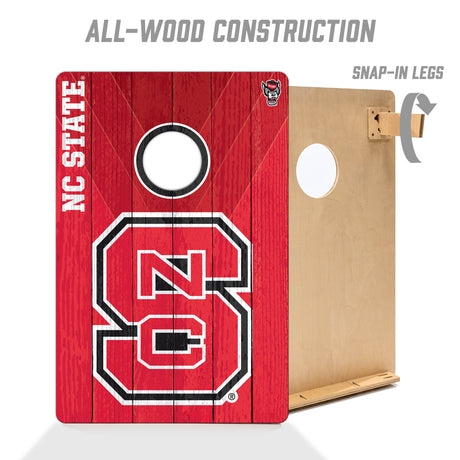 NC State Wolfpack 2x3 All Wood Cornhole Game Set