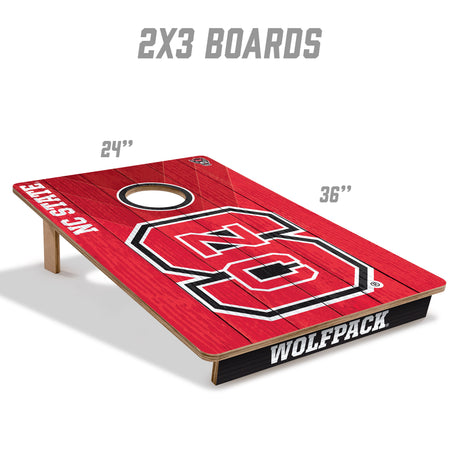 NC State Wolfpack 2x3 All Wood Cornhole Game Set