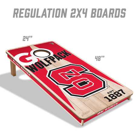 NC State Wolfpack 2x4 All Wood Cornhole Game Set