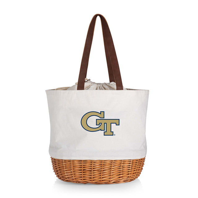 Georgia Tech Yellow Jackets Coronado Canvas and Willow Basket Tote