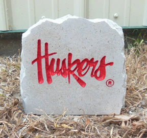 Show your love for the Nebraska Huskers when you add this Engraved Limestone Decorative Stone to your collection.
