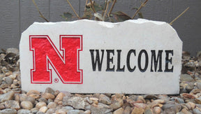 Show your love for the Nebraska Huskers when you add this Engraved Limestone Decorative Stone to your collection.