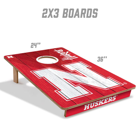 Nebraska Huskers 2x3 All Wood Cornhole Game Set