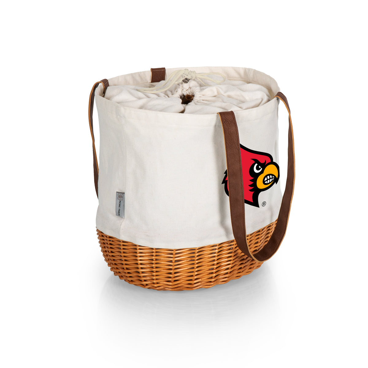 Louisville Cardinals Coronado Canvas and Willow Basket Tote