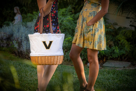 Vanderbilt Commodores Coronado Canvas and Willow Basket Tote