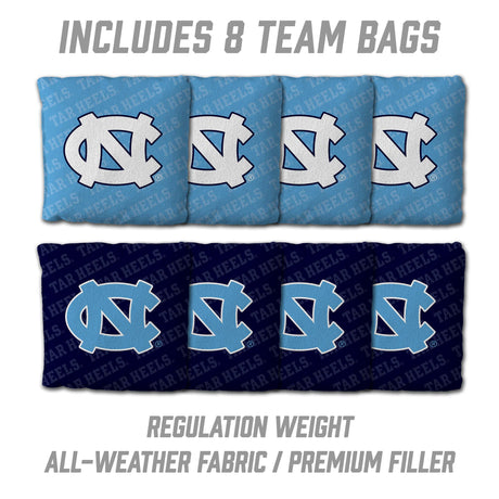 North Carolina Tar Heels 2x4 All Wood Cornhole Game Set