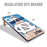 North Carolina Tar Heels 2x4 All Wood Cornhole Game Set