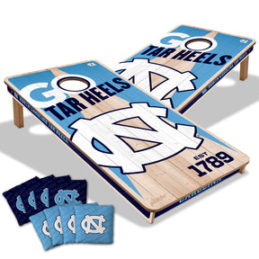 North Carolina Tar Heels 2x4 All Wood Cornhole Game Set