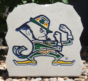 Show your love for the Notre Dame Fighting Irish when you add this Engraved Limestone Decorative Stone to your collection.
