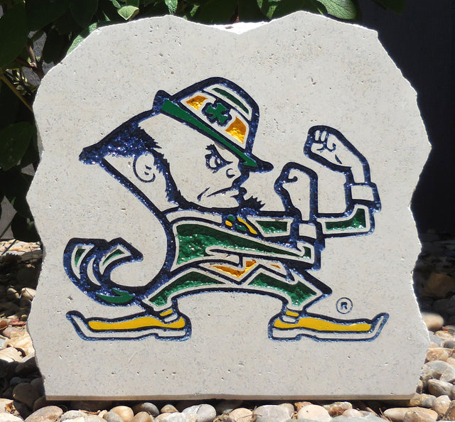 Show your love for the Notre Dame Fighting Irish when you add this Engraved Limestone Decorative Stone to your collection.