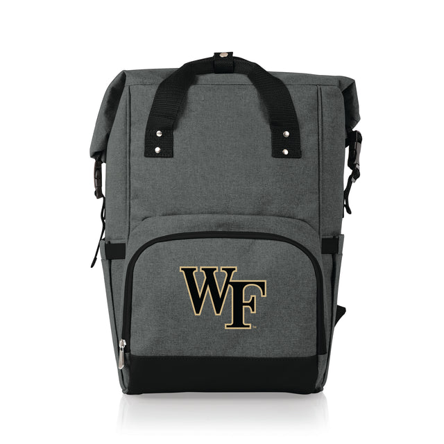 Wake Forest Demon Deacons On The Go Roll-Top Backpack Cooler