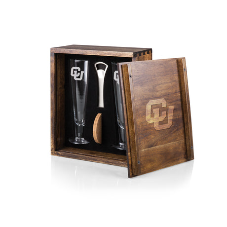 Colorado Buffaloes Pilsner Beer Glass Gift Set