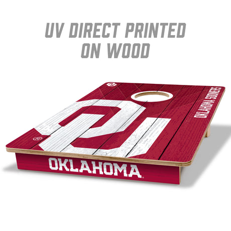 Oklahoma Sooners 2x3 All Wood Cornhole Game Set