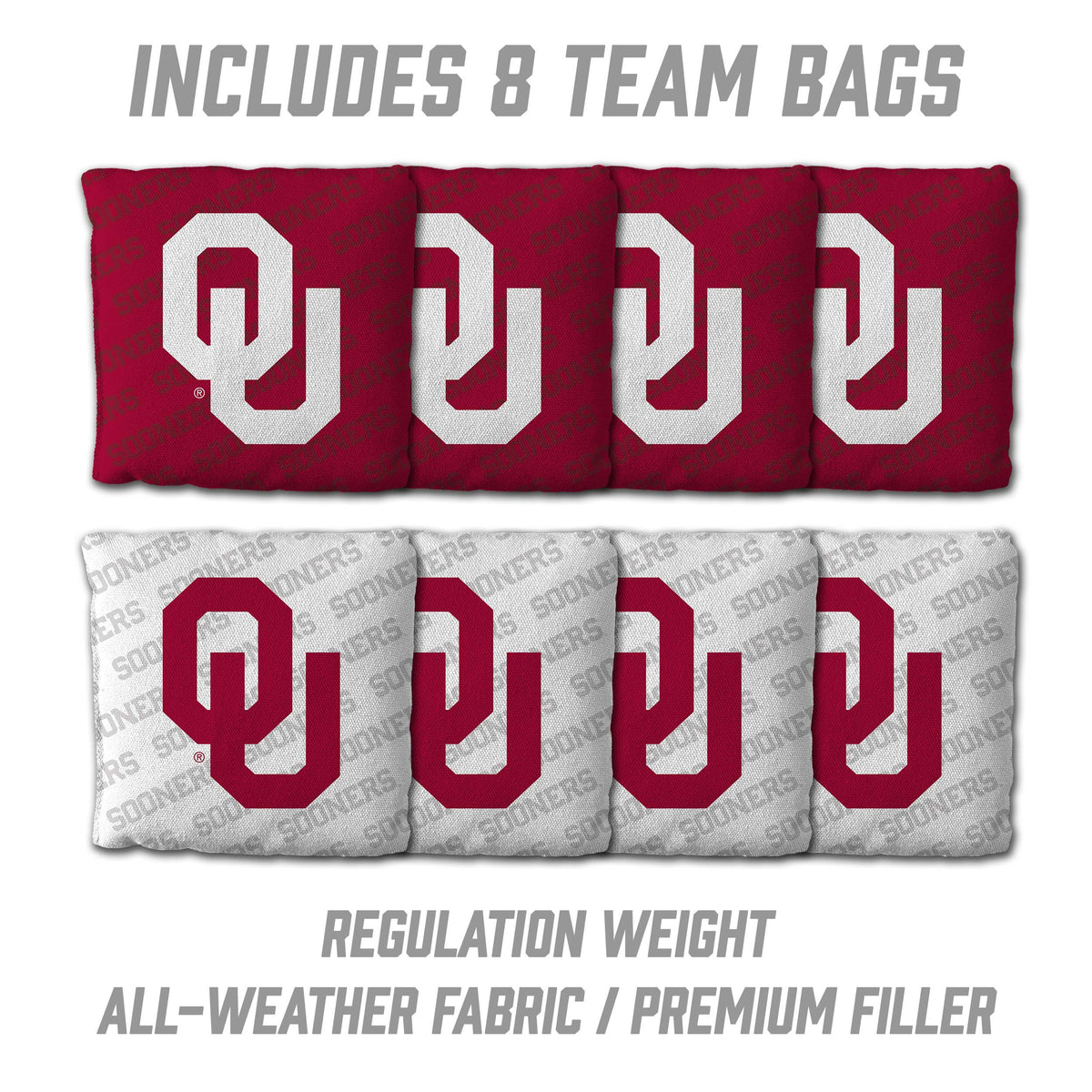 Oklahoma Sooners 2x3 All Wood Cornhole Game Set