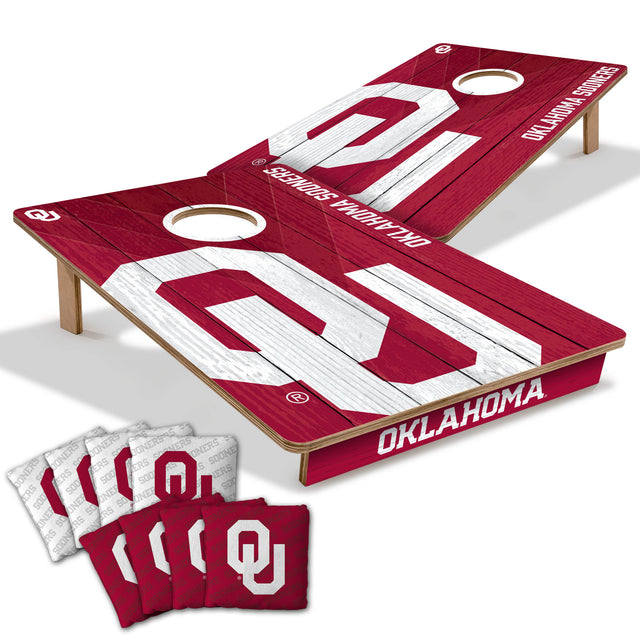 Oklahoma Sooners 2x3 All Wood Cornhole Game Set