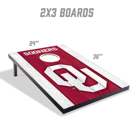 Oklahoma Sooners 2x3 MDF Cornhole Game Set