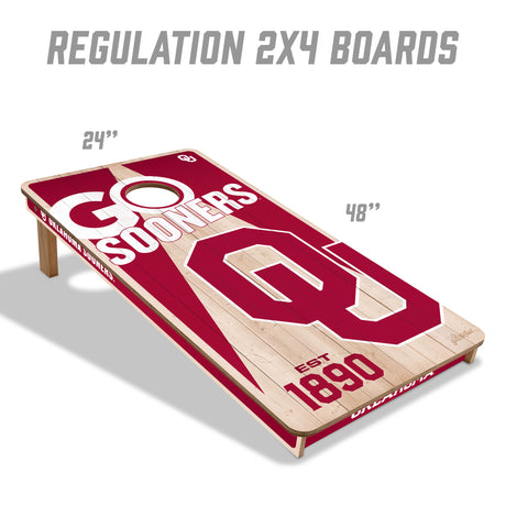 Oklahoma Sooners 2x4 All Wood Cornhole Game Set