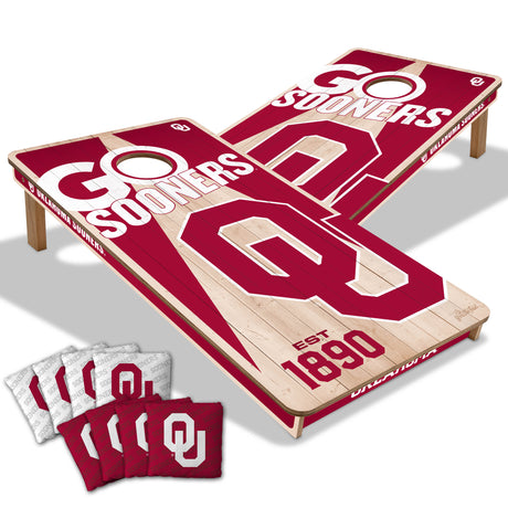 Oklahoma Sooners 2x4 All Wood Cornhole Game Set