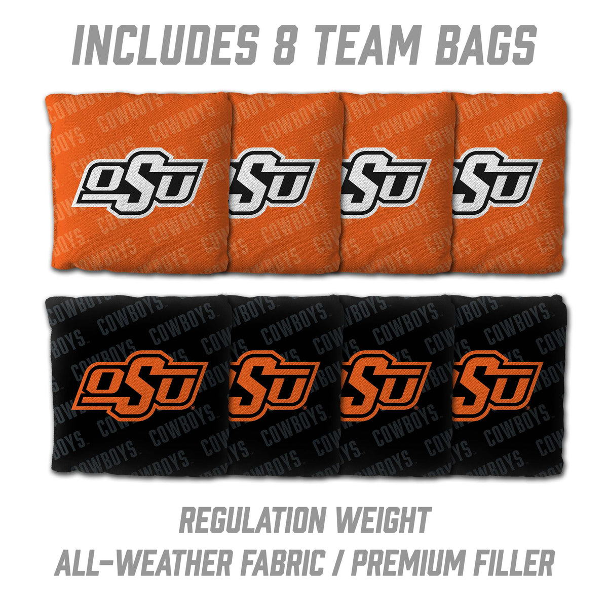 Oklahoma State Cowboys 2x4 All Wood Cornhole Game Set