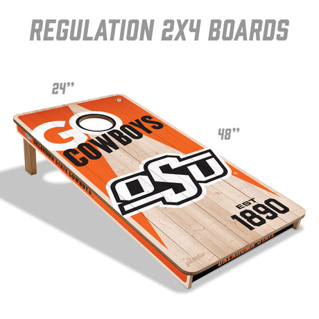 Oklahoma State Cowboys 2x4 All Wood Cornhole Game Set