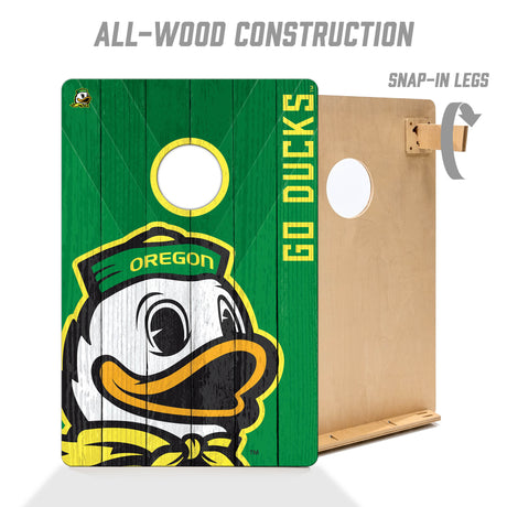 Oregon Ducks 2x3 All Wood Cornhole Game Set