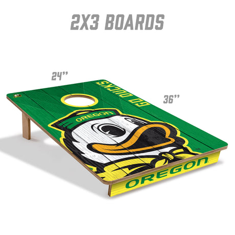 Oregon Ducks 2x3 All Wood Cornhole Game Set