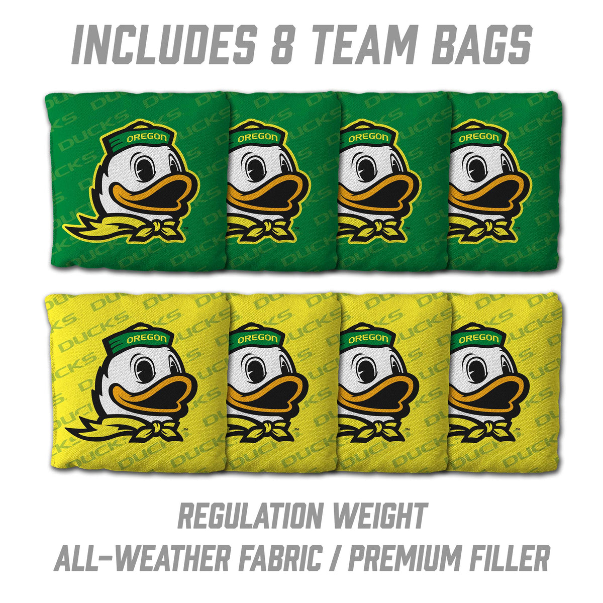 Oregon Ducks 2x4 All Wood Cornhole Game Set