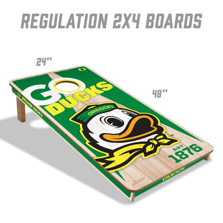 Oregon Ducks 2x4 All Wood Cornhole Game Set