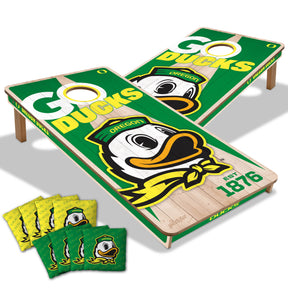 Oregon Ducks 2x4 All Wood Cornhole Game Set