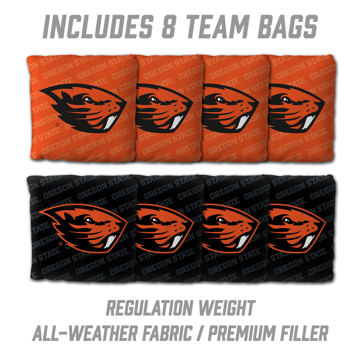 Oregon State Beavers 2x4 All Wood Cornhole Game Set