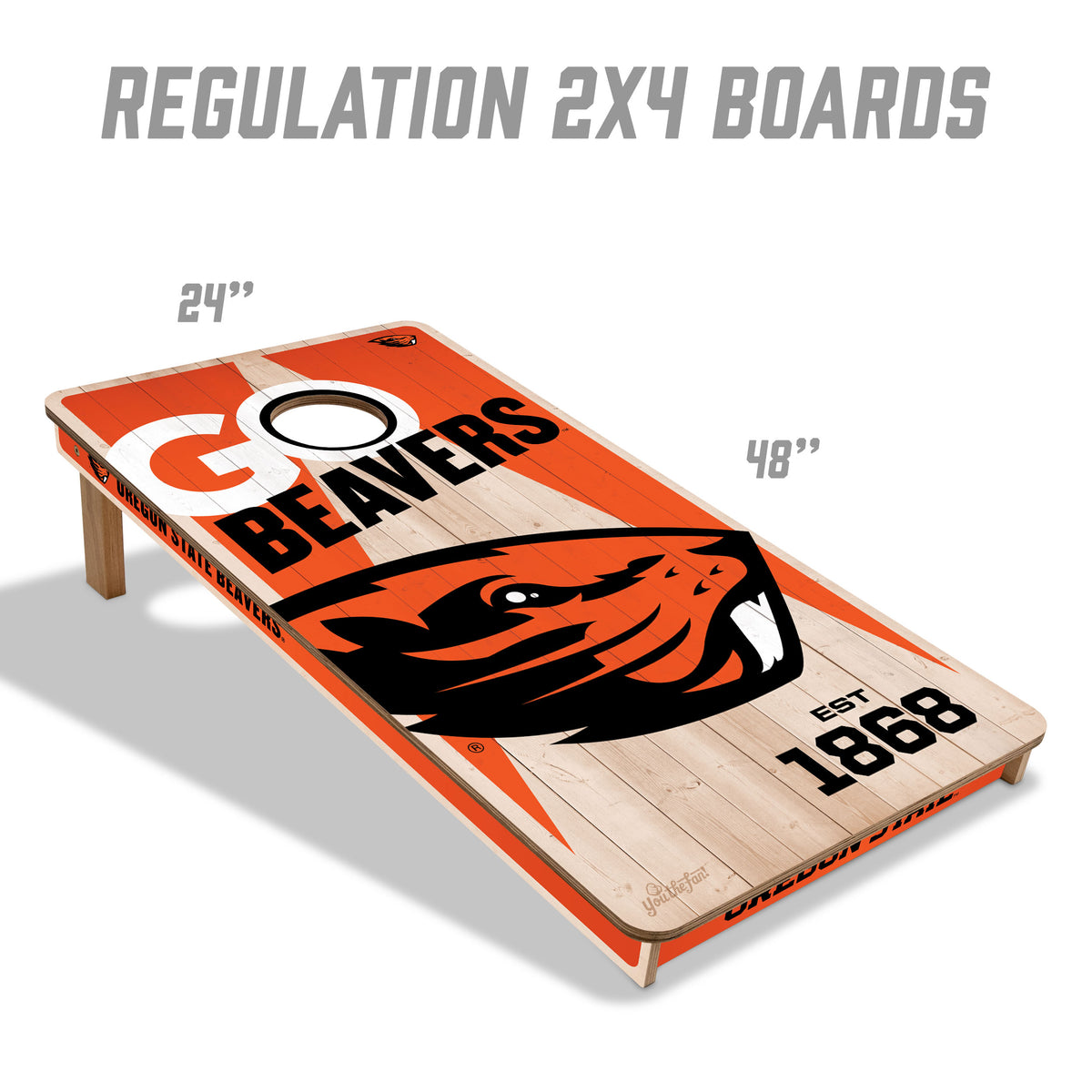 Oregon State Beavers 2x4 All Wood Cornhole Game Set