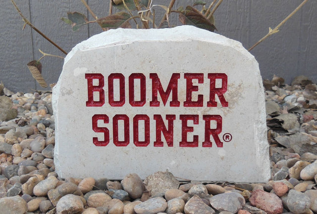 Show your love for the Oklahoma Sooners when you add this Engraved Limestone Decorative Stone to your collection.