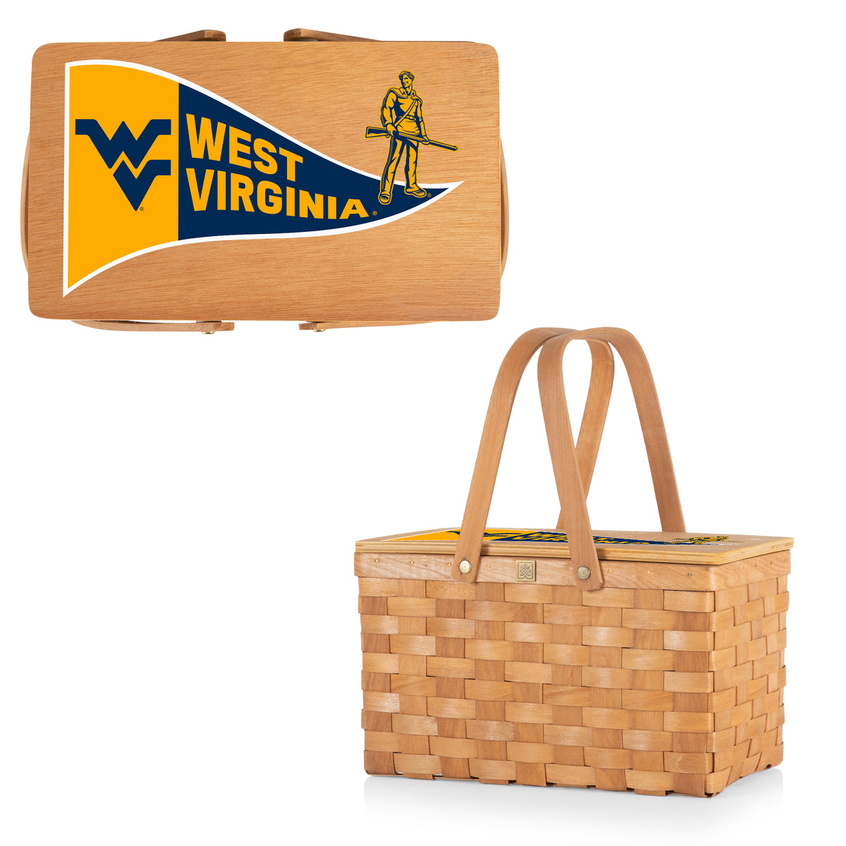West Virginia Mountaineers Poppy Personal Picnic Basket