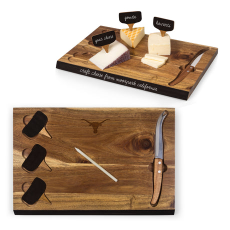 Texas Longhorns Delio Acacia Cheese Cutting Board & Tools Set