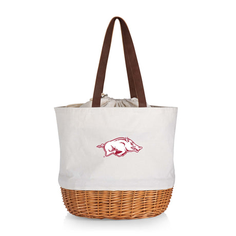 Arkansas Razorbacks Coronado Canvas and Willow Basket Tote