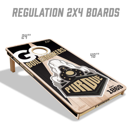Purdue Boilermakers 2x4 All Wood Cornhole Game Set