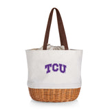 TCU Horned Frogs Coronado Canvas and Willow Basket Tote