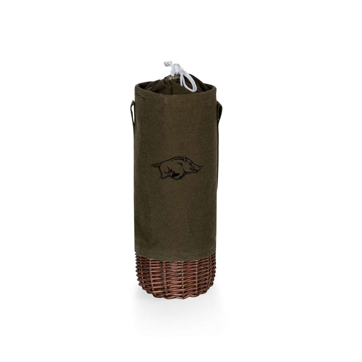 Arkansas Razorbacks Malbec Insulated Canvas and Willow Wine Bottle Basket