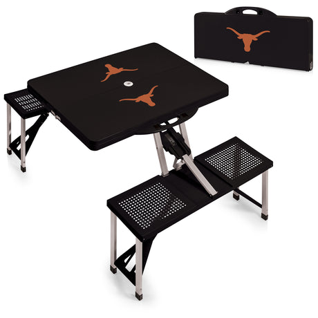 Texas Longhorns Portable Folding Picnic Table with Seats