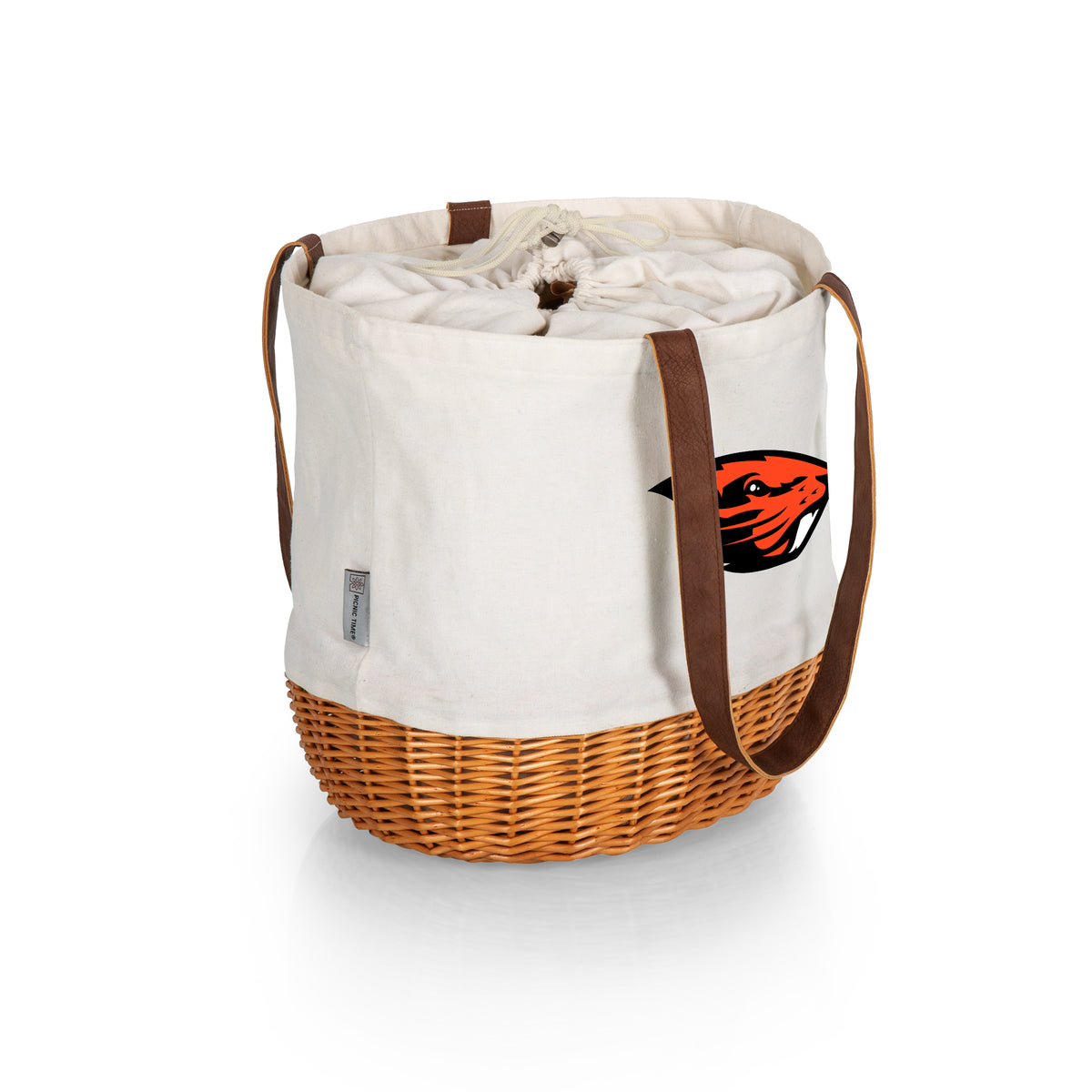 Oregon State Beavers Coronado Canvas and Willow Basket Tote